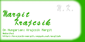 margit krajcsik business card